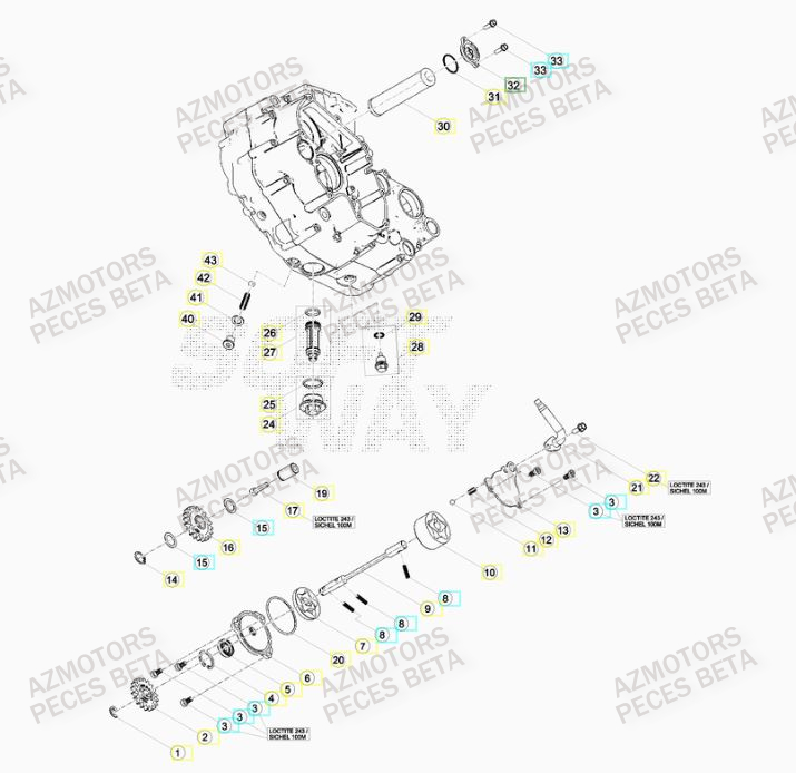 Pompe A Huile AZMOTORS PiÃ¨ces BETA RR 4T RACING 480 -(2015)

