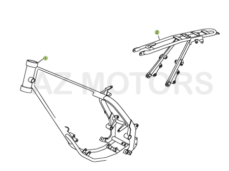 Chassis AZMOTORS PiÃ¨ces BETA Enduro 50 RR - [2005-2006]
