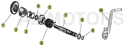 Kick Starter AZMOTORS PiÃ¨ces BETA Enduro 50 RR - [2005-2006]