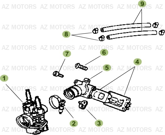 Carburateur AZMOTORS PiÃ¨ces Beta RR 50 - 2013-2012