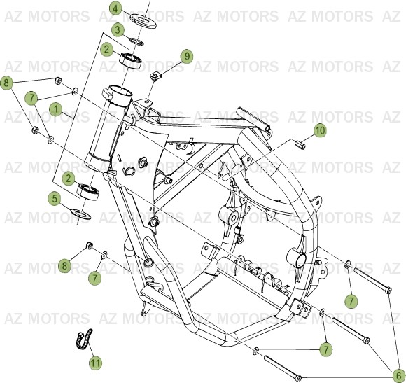 Chassis AZMOTORS PiÃ¨ces Beta RR 50 - 2013-2012