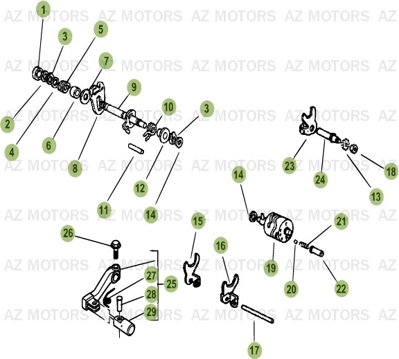 Commande Boite A Vitesses AZMOTORS PiÃ¨ces Beta RR 50 - 2013-2012
