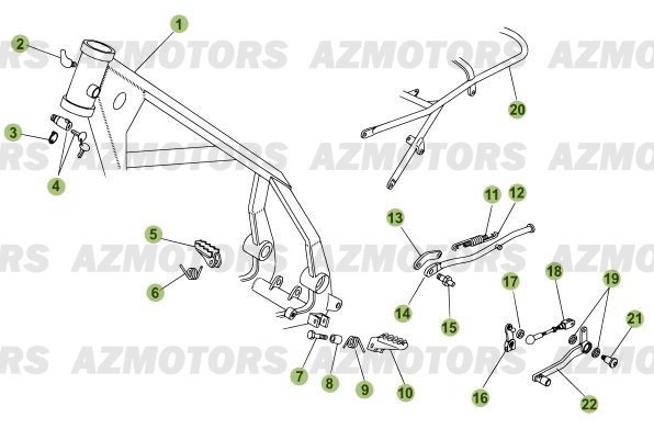 Accessoires Du Chassis AZMOTORS PiÃ¨ces Beta RR 50 - 2011-2010