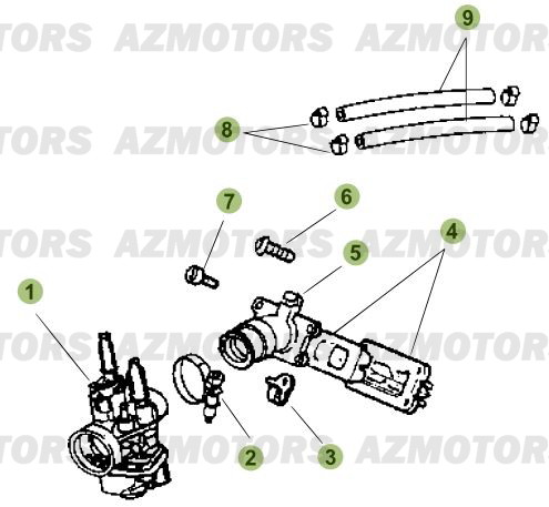 Carburateur AZMOTORS PiÃ¨ces Beta RR 50 - 2011-2010