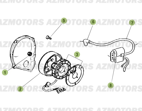 Allumage Du N Serie 100343 A 199999 AZMOTORS PiÃ¨ces Beta 50 RR FACTORY - 2013-2012