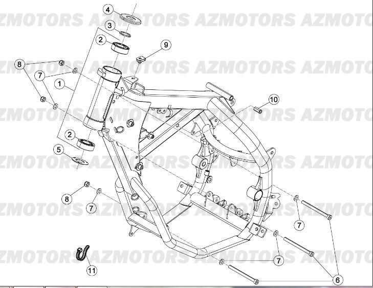 Chassis AZMOTORS PiÃ¨ces Beta 50 RR FACTORY - 2013-2012