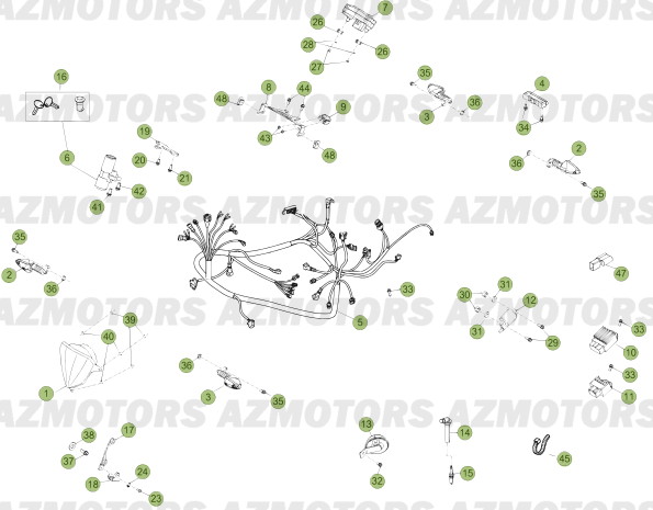 Installation Electrique Du N Serie 100001 A 100343 AZMOTORS PiÃ¨ces Beta 50 RR FACTORY - 2013-2012