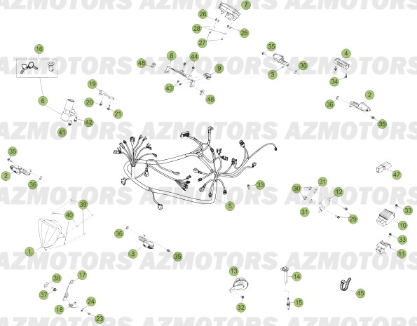 Installation Electrique Du N Serie 100344 A 199999 AZMOTORS PiÃ¨ces Beta 50 RR FACTORY - 2013-2012