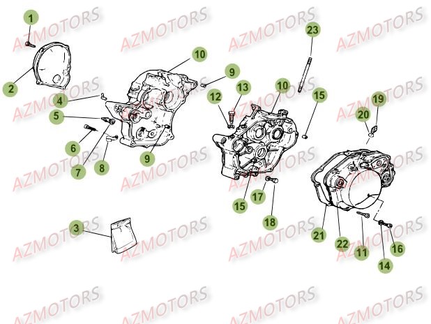Carter AZMOTORS PiÃ¨ces Beta 50 RR FACTORY - 2015-2014