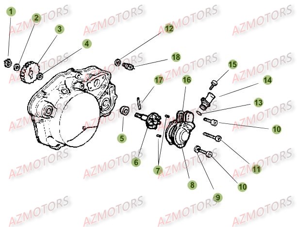 Installation De Refroidissement AZMOTORS PiÃ¨ces Beta 50 RR FACTORY - 2015-2014