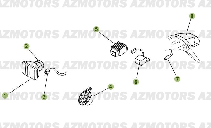 Installation Electrique AZMOTORS PiÃ¨ces Beta 50 RR FACTORY - 2008