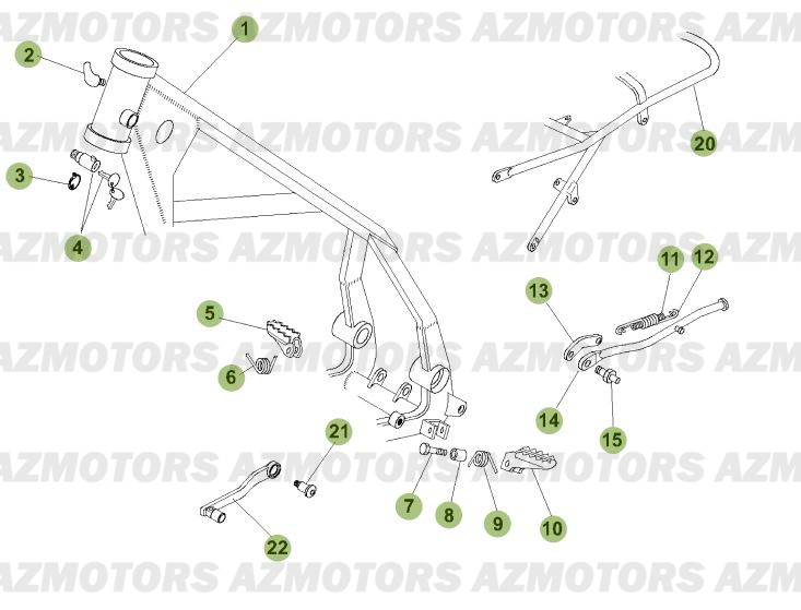 Accessoires Du Chassis AZMOTORS PiÃ¨ces Beta 50 RR FACTORY - 2010-2011