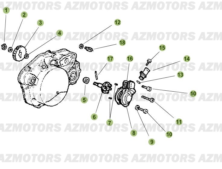 Installation De Refroidissement AZMOTORS PiÃ¨ces Beta 50 RR FACTORY - 2010-2011
