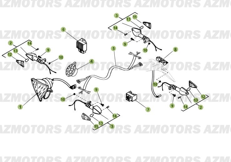 Installation Electrique AZMOTORS PiÃ¨ces Beta 50 RR FACTORY - 2010-2011
