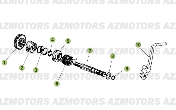 Kickstarter AZMOTORS PiÃ¨ces Beta 50 RR FACTORY - 2010-2011