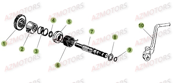 Kick Starter AZMOTORS PiÃ¨ces Beta 50 RR RACING - 2016