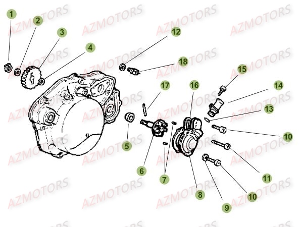 Pompe A Eau AZMOTORS PiÃ¨ces Beta 50 RR RACING - 2016