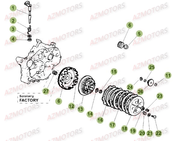 Transmission AZMOTORS PiÃ¨ces Beta 50 RR RACING - 2016