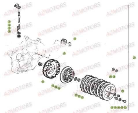 Transmission AZMOTORS PiÃ¨ces Beta 50 RR RACING - 2017