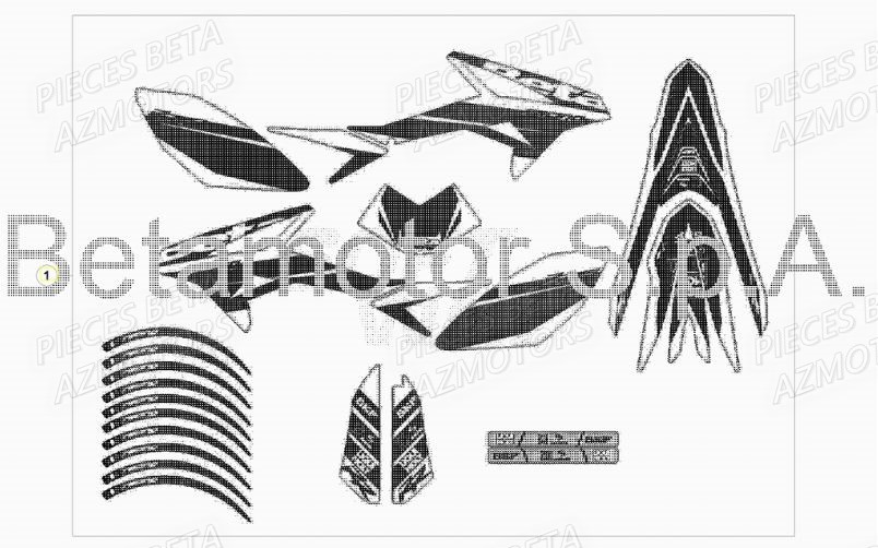Decors AZMOTORS Pieces Beta 50 RR RACING - 2018