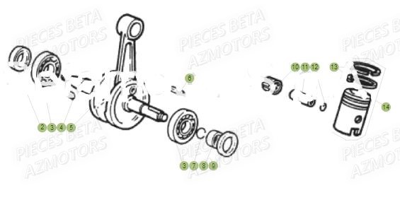 Vilebrequin AZMOTORS Pieces Beta 50 RR RACING - 2018