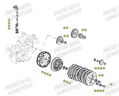 Embrayage AZMOTORS Pieces Beta 50 RR RACING - 2019