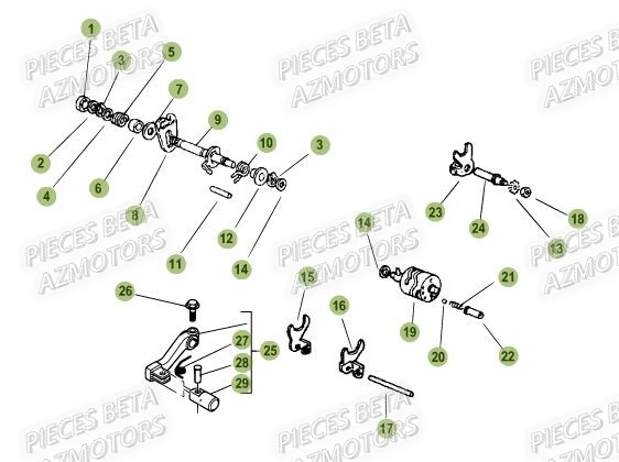 Selecteur De Vitesses AZMOTORS Pieces Beta 50 RR RACING - 2019