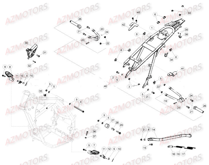 Accessoires Du Chassis AZMOTORS PiÃ¨ces Beta RR 50 SPORT - 2016