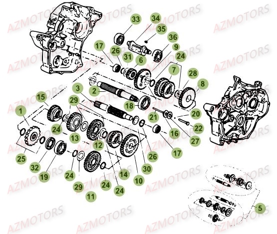 Boite A Vitesses AZMOTORS PiÃ¨ces Beta RR 50 SPORT - 2016