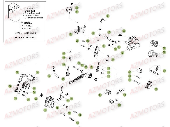 Freins AZMOTORS PiÃ¨ces Beta RR 50 SPORT - 2016