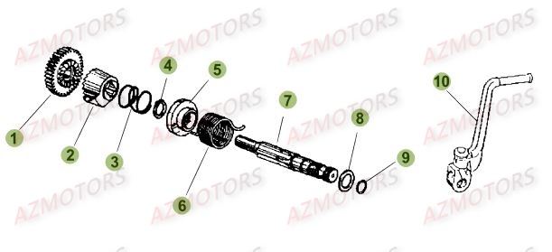 Kick Starter AZMOTORS PiÃ¨ces Beta RR 50 SPORT - 2016