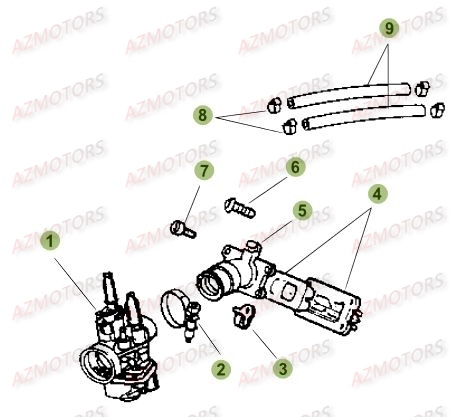 Carburateur AZMOTORS PiÃ¨ces Beta RR 50 SPORT - 2017