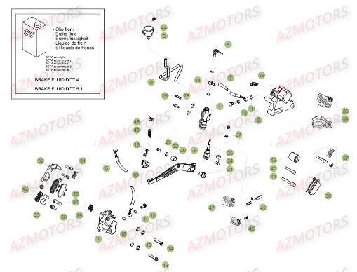 Freins AZMOTORS PiÃ¨ces Beta RR 50 SPORT - 2017