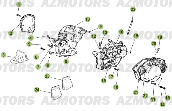Carter AZMOTORS PiÃ¨ces Beta RR 50 STANDARD - 2007-2005
