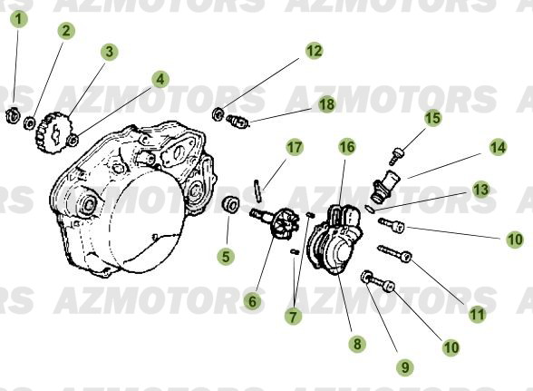 Installation De Refroidissement AZMOTORS PiÃ¨ces Beta RR 50 STANDARD - 2007-2005