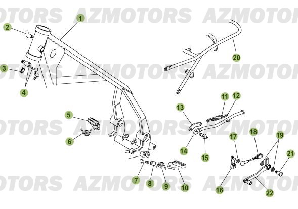 Accessoires Du Chassis AZMOTORS PiÃ¨ces Beta RR 50 STANDARD - 2009-2008