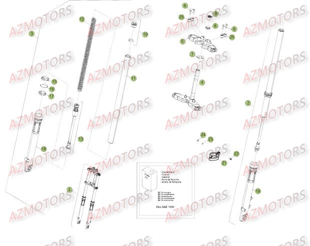 Fourche Du No Serie 200101 A 200875 AZMOTORS PiÃ¨ces Beta RR 50 STANDARD - 2013-2012