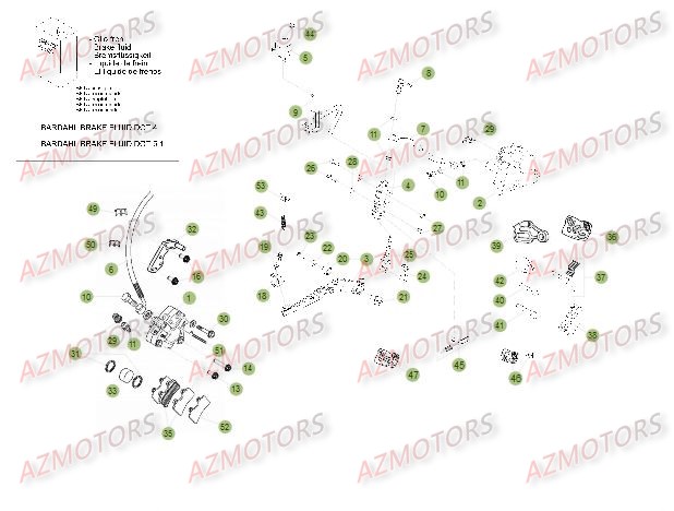 Freins Du No Serie 201252 A 299999 AZMOTORS PiÃ¨ces Beta RR 50 STANDARD - 2015