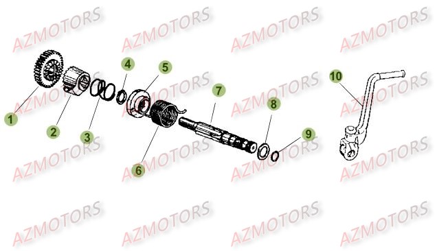 Kick Starter AZMOTORS PiÃ¨ces Beta RR 50 STANDARD - 2015