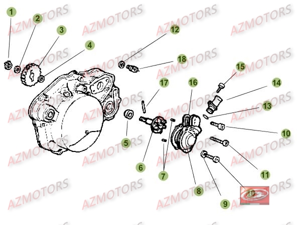 Installation De Refroidissement AZMOTORS PiÃ¨ces Beta RR 50 STANDARD - 2016