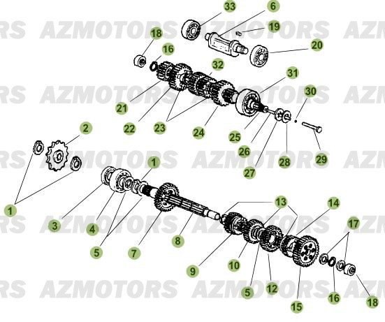 Boite A Vitesses AZMOTORS PiÃ¨ces Beta RR 50 STANDARD - 2010-2011