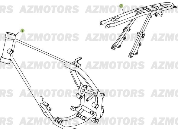Chassis AZMOTORS PiÃ¨ces Beta RR 50 STANDARD - 2010-2011