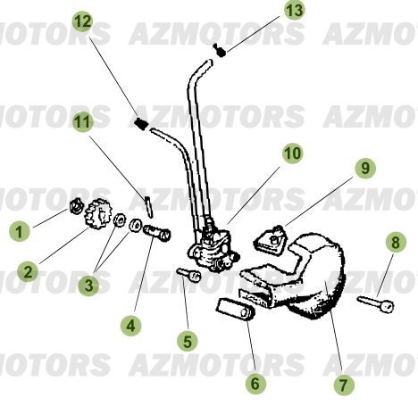 Circuit De Lubrification AZMOTORS PiÃ¨ces Beta RR 50 STANDARD - 2010-2011
