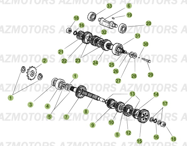Boite A Vitesses AZMOTORS PiÃ¨ces Beta RR 50 MOTARD - 2007