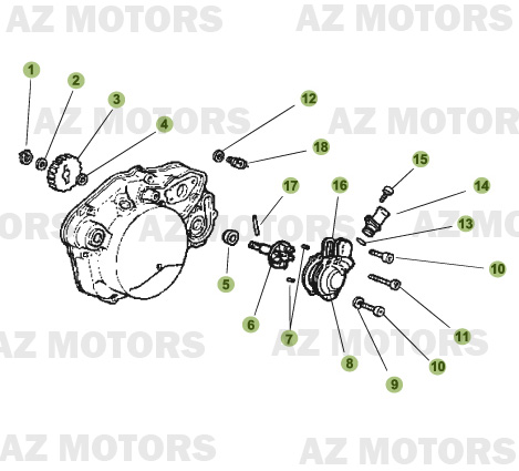 Installation De Refroidissement 2 AZMOTORS PiÃ¨ces Beta RR 50 MOTARD - 2008
