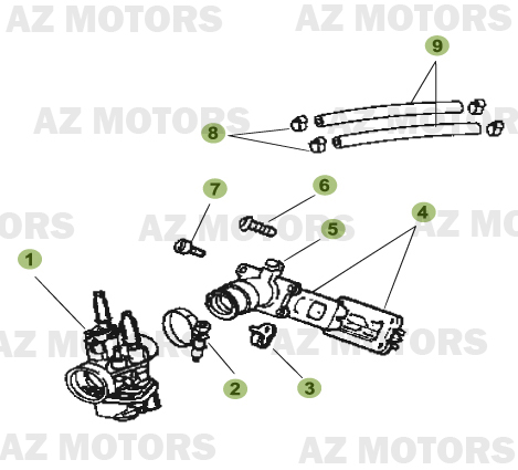Carburateur AZMOTORS PiÃ¨ces Beta RR 50 MOTARD - 2009