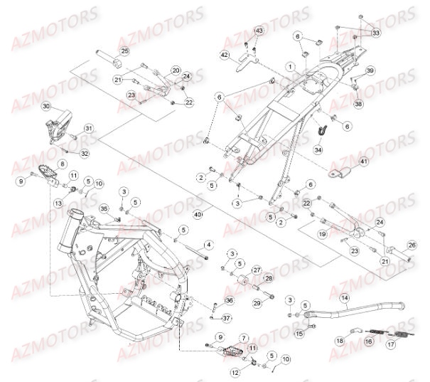 Accessoires Du Chassis AZMOTORS PiÃ¨ces Beta 50 Motard STANDARD - 2015