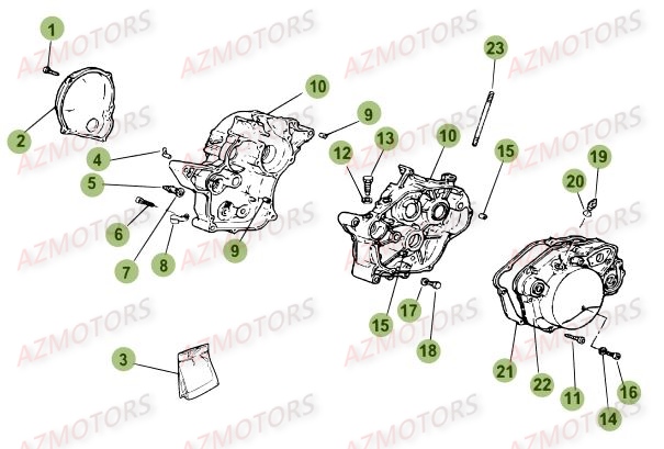 Carter AZMOTORS PiÃ¨ces Beta 50 Motard STANDARD - 2015