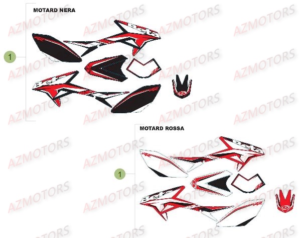 Decorations AZMOTORS PiÃ¨ces Beta 50 Motard STANDARD - 2015