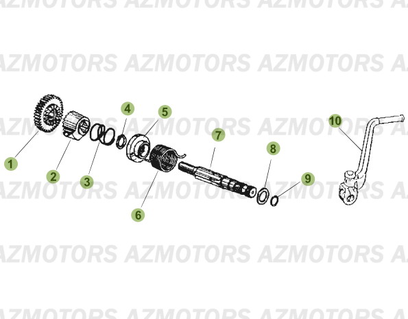 Kickstarter AZMOTORS PiÃ¨ces Beta RR 50 MOTARD - 2006-2005